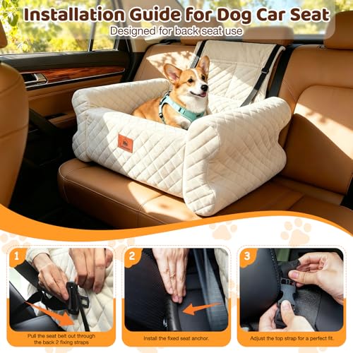 Dog Car Seat for Medium (White)