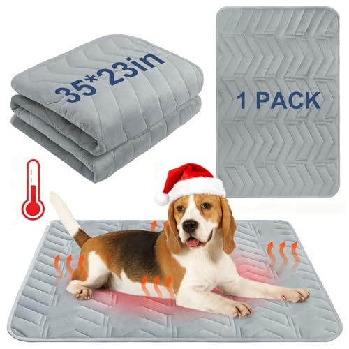 Self Warming Cat Mat (Light Grey / 35.0"L x 23.0"W x 0.2"Th)