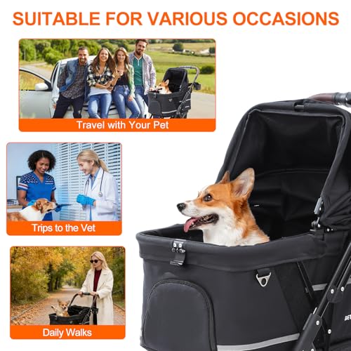 Dog Stroller with No (Black)