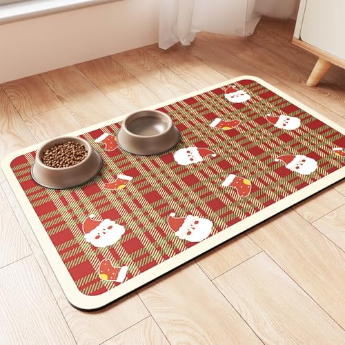 Pet Feeding Mat (Red / 20"L x 12"W)