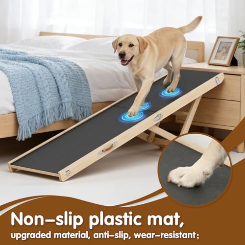 Foldable Dog Ramp for High Beds & SUVs (63"L x 16.7"W x 2.4"H)