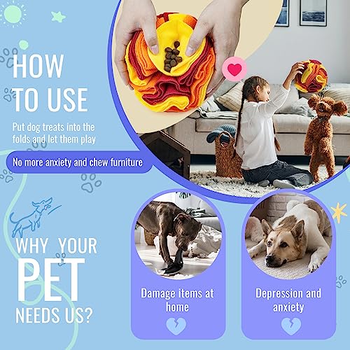 Pet Snuffle Ball (Sunset color / 15cm)