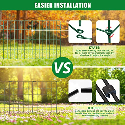 30 Pack Decorative Garden Fence Total 32.5ft (30 pack - 17in(H) x 32.5ft(L) / Green)