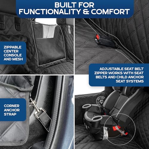XL Back Seat Extender for Dogs (Black / XL - Full-Size Trucks)