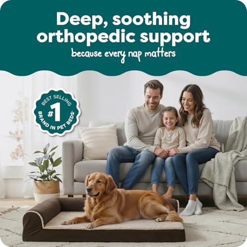 Orthopedic Dog Bed for Large Dogs (Jumbo / Espresso)