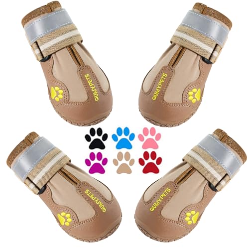 Dog Shoes for Hot Pavement (Size 7: 2.8''x3.2"(W*L) (Pack of 4))