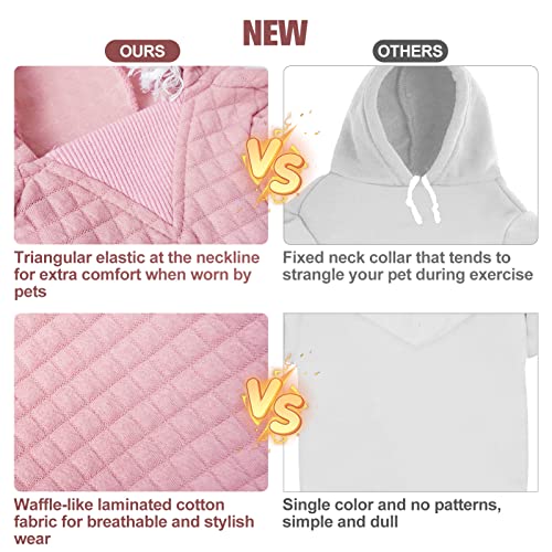 Dog Hoodies Sweater for Large Dogs (Pink / L (Back: 20",Chest: 28", Neck: 17"))