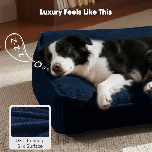 Orthopedic Dog Bed Large Sized Dog (Blue / 38"L x 28"W x 8.5"Th)