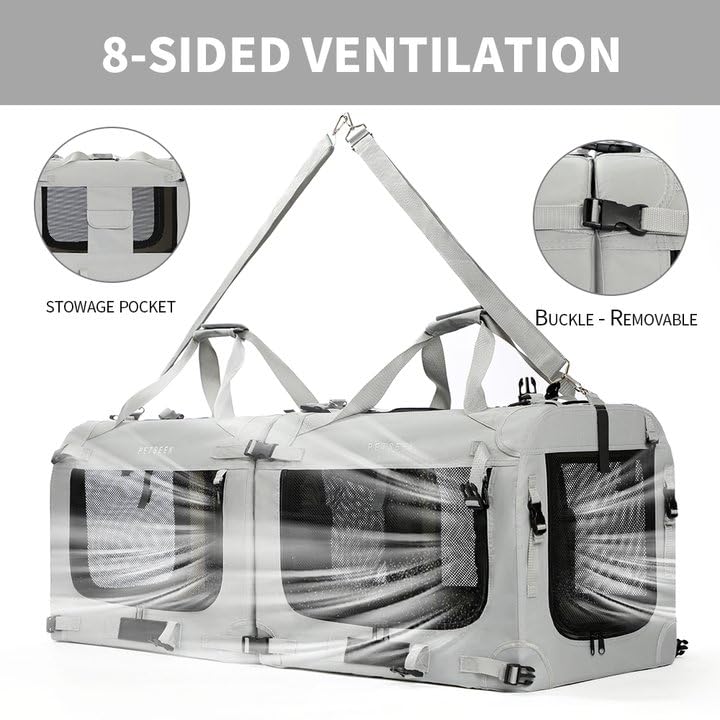 Extra Large Cat Carrier Soft Sided (Grey-2)