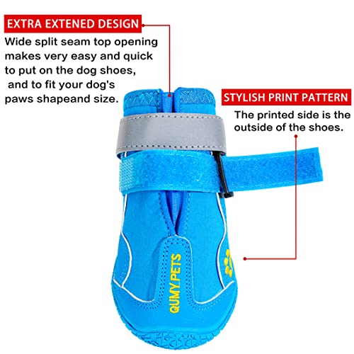 Dog Shoes for Hot Pavement (Size 3: 2.0''x2.5''(W*L) (Pack of 4))