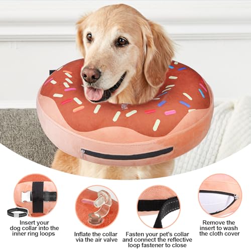 Dog Cone Collar Alternative After Surgery (Brown / L(Neck:16"-18"))