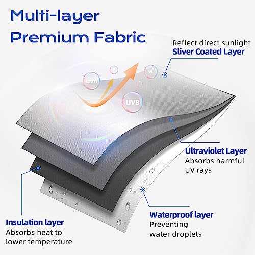 Blackout Curtains for Bedroom (White / 58"W x 100"H)