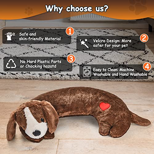 Heartbeat Toy Puppy Heartbeat Stuffed Animal Heartbeat Plush Toy for Puppy (Dark Brown)