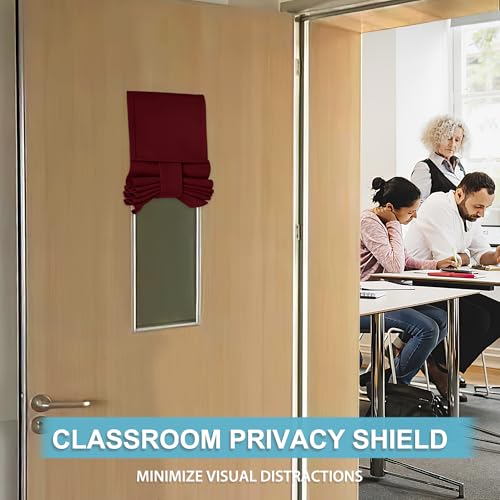 Classroom Door Window Cover (Burgundy Red / 8"W x 36"L (Pack of 1))