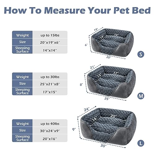 Dog Bed Medium Size Dog (M(25"x 21"x 8") / Grey)