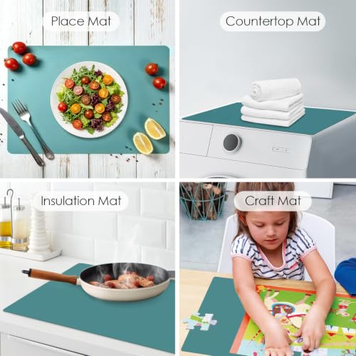 Extra Large Silicone Countertop Mat (05-dark Green / 27.6"L x 16"W)