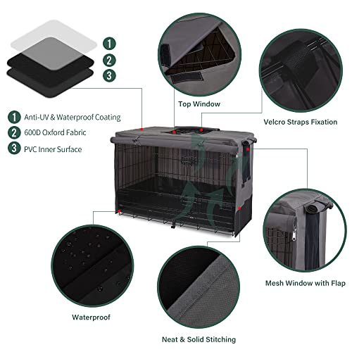 48" 600D Canvas Privacy Dog Crate Cover (49"L x 31"W x 33"H)