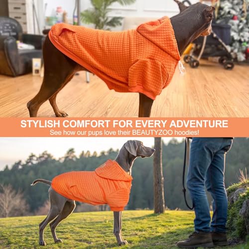 Dog Hoodies Sweater for Medium Dogs (Orange / M/L (Back: 18",Chest: 25", Neck: 15"))