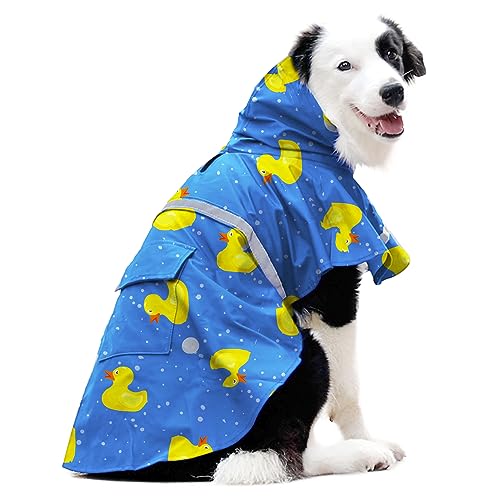 Large Dog Raincoat (XX-Large / Blue Duck)