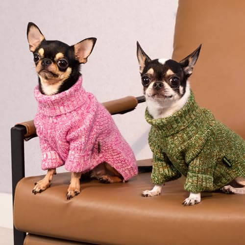 Knitted Turtleneck Dog Sweater (XX-Large / Heather Green)