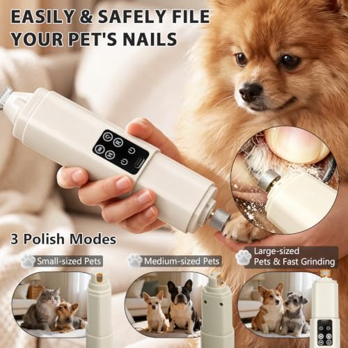 Dog Nail Grinder Quiet (Beige)