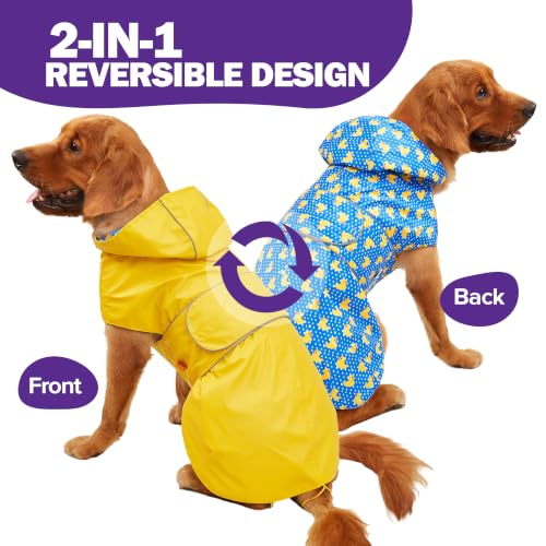 Dog Raincoat Waterproof Dog Rain Jacket (Yellow / 2X-Large)