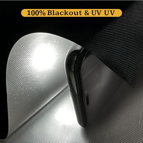 100% Blackout Window Cover (Black / 57"W x 118"H)