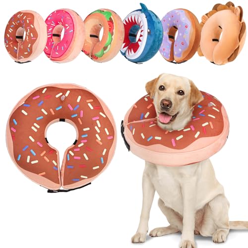 Dog Cone Collar Alternative After Surgery (Brown / M(Neck:13"-16"))