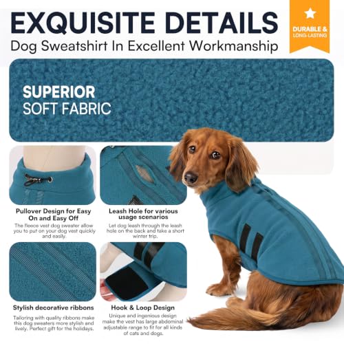 Dog Sweaters for Medium Dogs (Peacock-Blue / Medium)