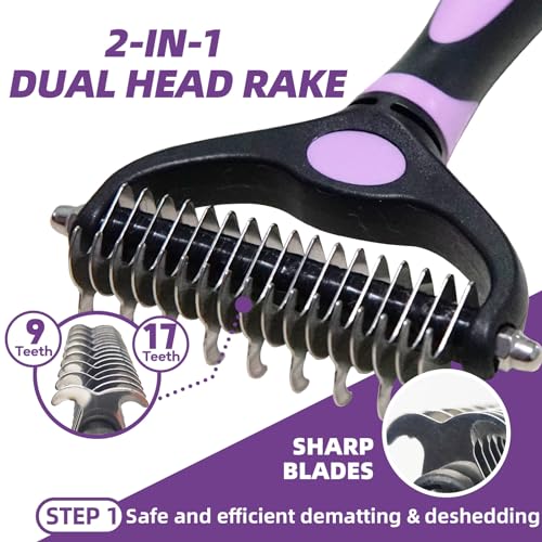 Dog Brush for Shedding (A-Purple)
