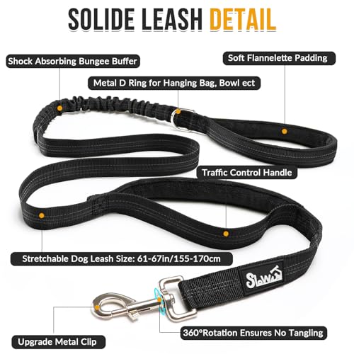 No Pull Dog Harness and Leash Set (Black / Medium)