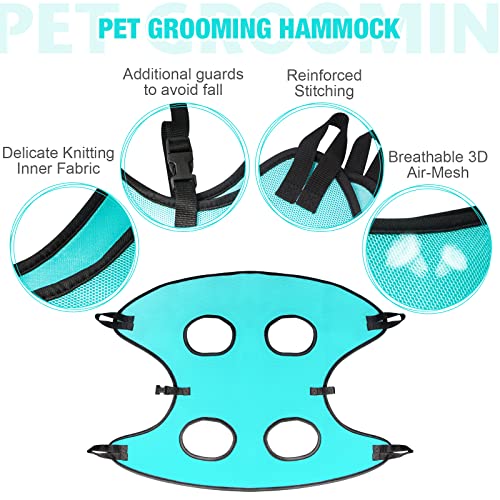 Cat Grooming Hammock (XS for Cats & Tiny Dogs 15LB / Green)