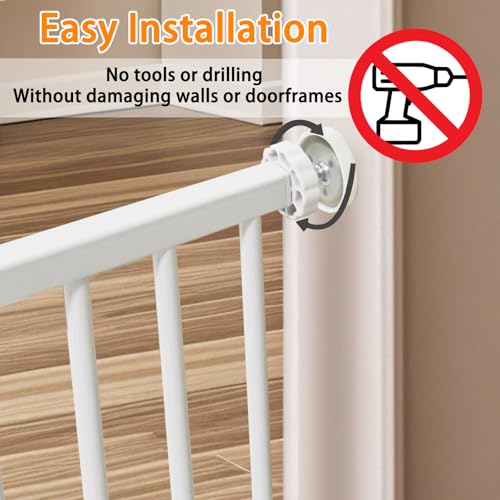 Dog Gate for Small Dogs (18-48"W*10"H / White)