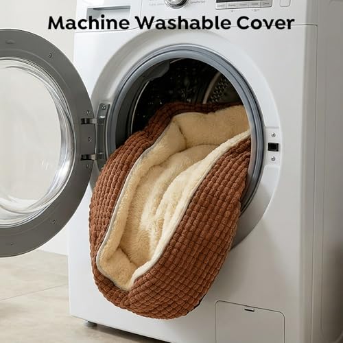 Square Small Dog Bed (Mocha Brown / 24"L x 18"W x 8"H)