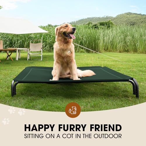 Outdoor Elevated Dog Bed for Large Sized Dogs (XL(48.80"x35.80"x8.00) / Green)