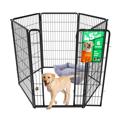 Homeplus Indoor Dog Playpen (Black / 45"H)