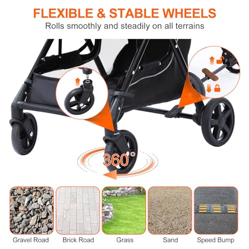 Dog Stroller with No (Black)