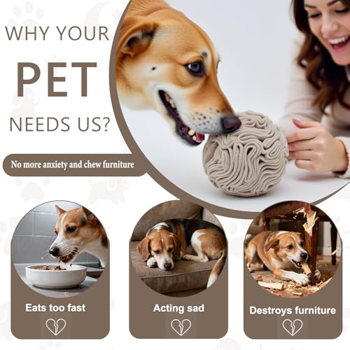Light Brown Snuffle Ball for Dogs (Light Brown / Medium)