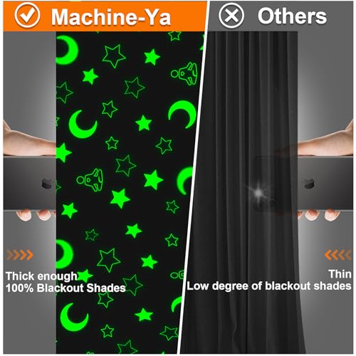 100% Upgraded Blackout Curtains (Star 98x57in)