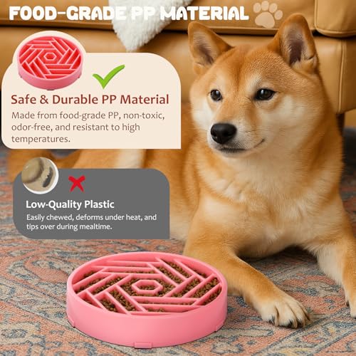 Slow Feeder Dog Bowl (pink)