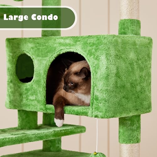 54in Cat Tree Tower (Green / 54in)