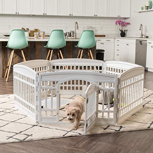 6 Panel Dog Playpen (6 Panel - 24" H / White)