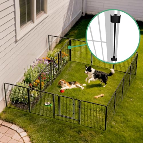 Rollick Dog Playpen with Divider Connectors (Black / 32"H)