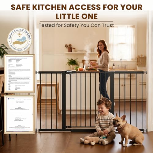 29.7 57" Extra Wide Baby Gate (Black / 29.7-57"W x 30"H)