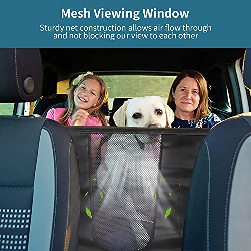 Dog Car Barrier Vehicle Pet Barrier Backseat Mesh Dog Car Divider Net with Adjusting Rope (Large)