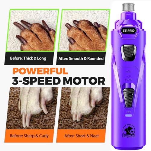 Whisper Quiet Dog Nail Grinder Safe & Stress (Purple)