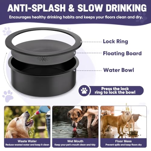 Elevated Dog Bowls Large Breed Raised Dogs Bowl Stand Large (A-Black)