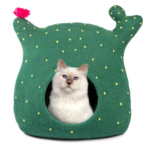 Luxurious Merino Wool Cat Cave (Cactus)