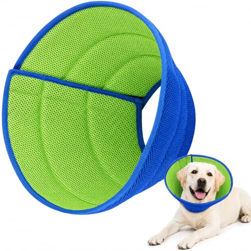 Soft Dog Cone Collar to Stop Licking After Surgery (Blue / XL)