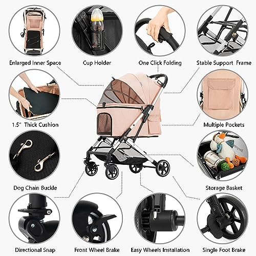 Medium Dog Stroller (Pink)